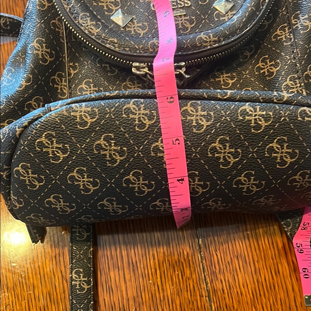 Guess Brown Backpack With Logo Pattern - image 4